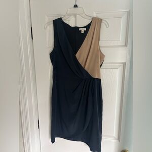 Black and Tan Asymmetrical Dress